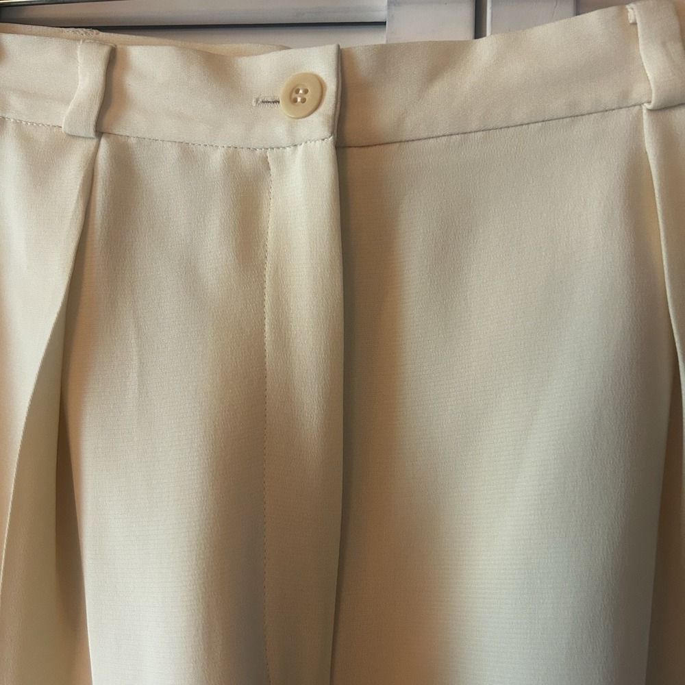Vintage Jones New York 2-piece Vanilla Cream Silk Suit Old Money Minimalist 14P - Picture 11 of 14